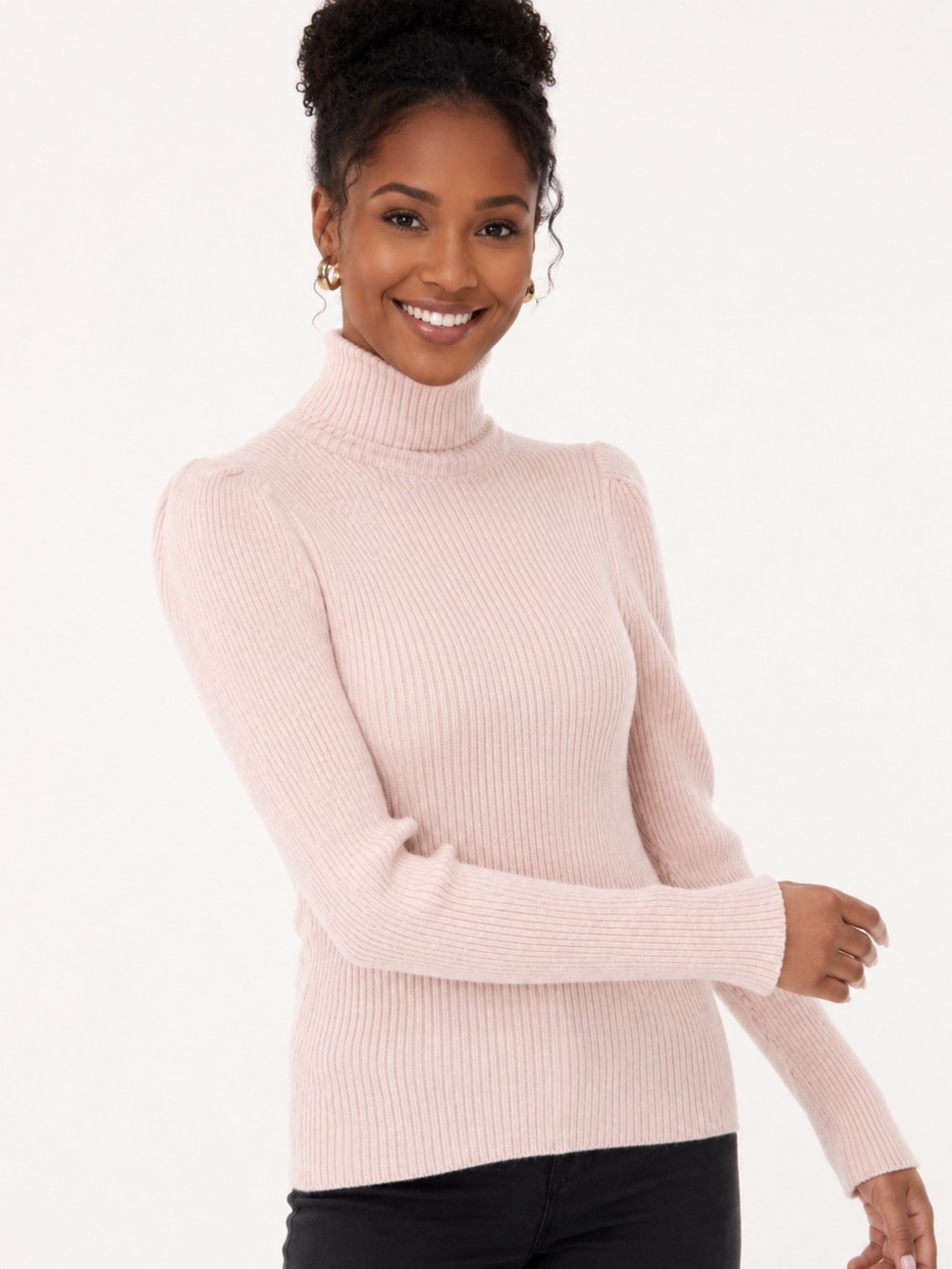 🩷 525 AMERICA Elegant Ribbed Turtleneck Sweater